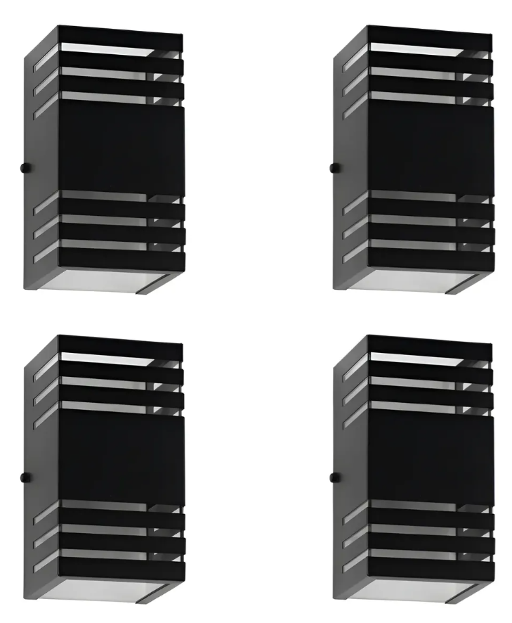 Pack X4 Apliques Luz LED Spot Exterior Bidireccional Aluminio