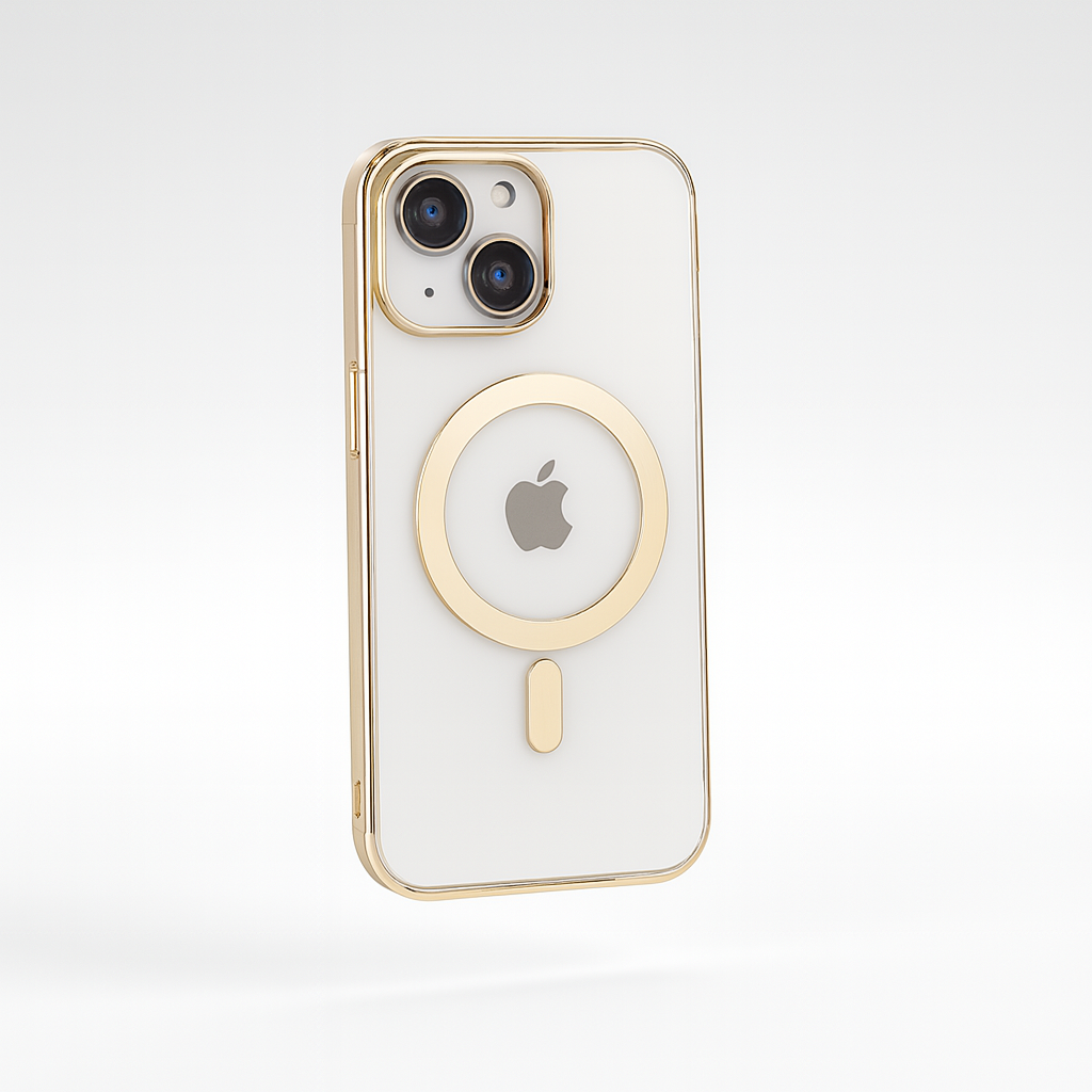 Case Funda Magsafe Magnética Para Iphone color Dorado