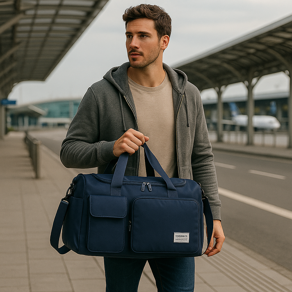 Bolso deportivo de viaje o gimnasio color Azul