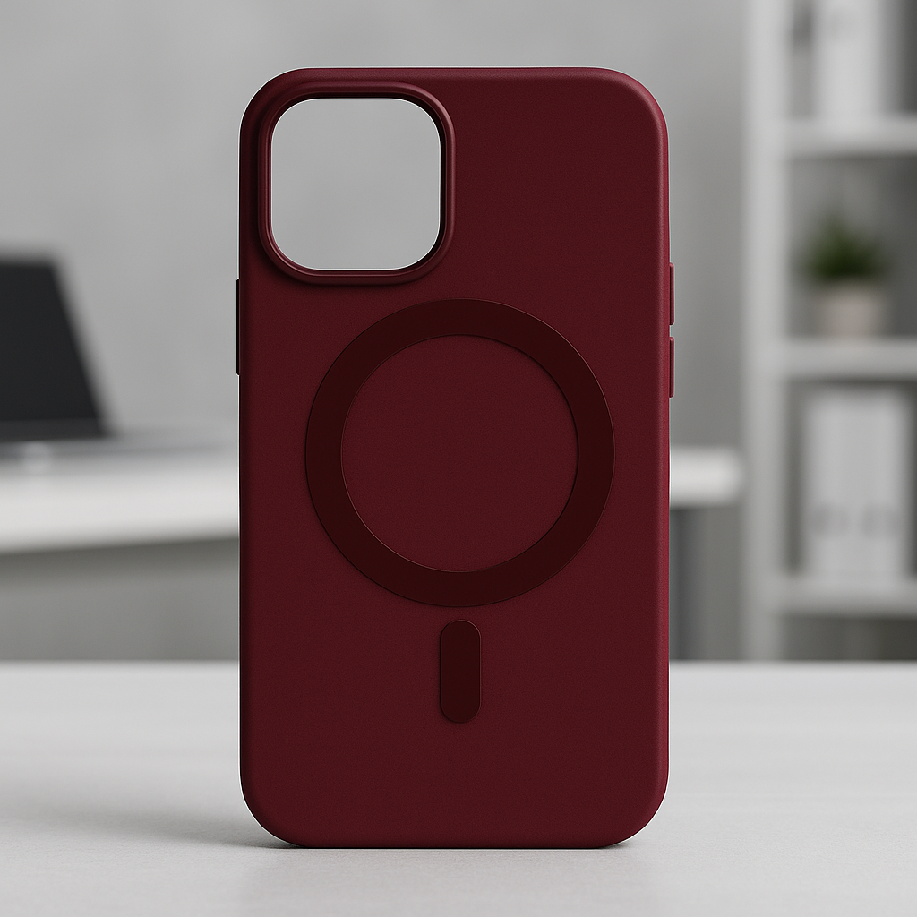 Funda MagSafe Case Protector para Iphone color Bordó