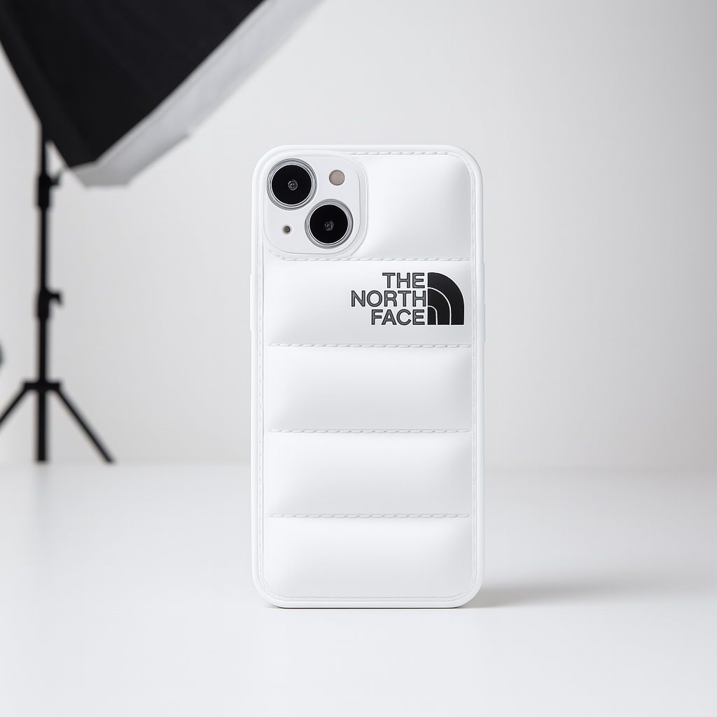 Funda Para Iphone The North Face Case color Blanco