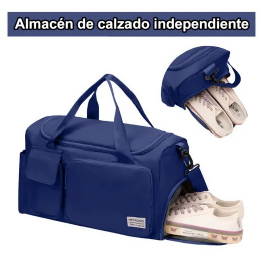 Bolso deportivo de viaje o gimnasio color Azul