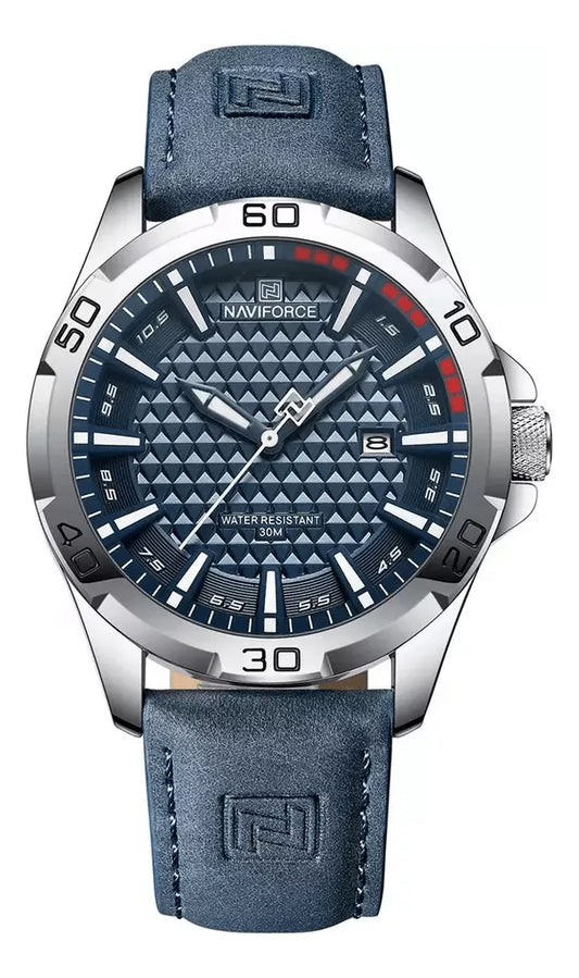 Reloj Deportivo Casual De Hombre Naviforce 8023 Malla Cuero