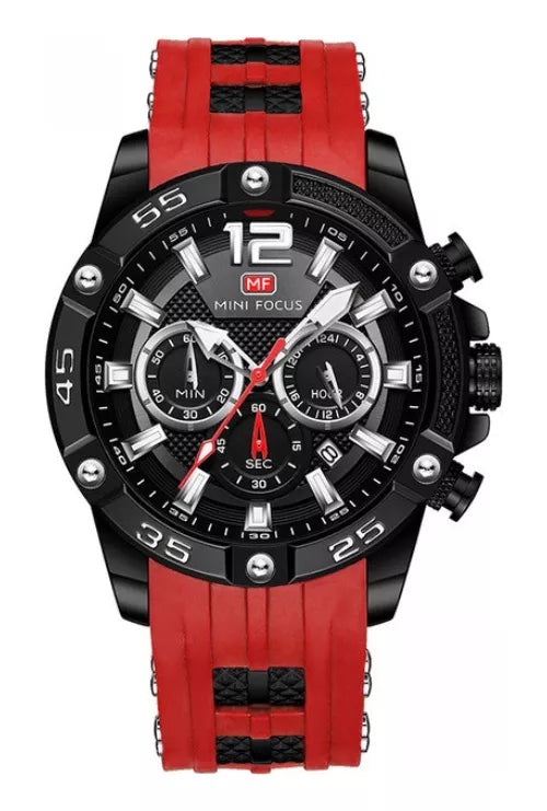 Reloj deportivo Mini Focus 0349 Rubro Negro para hombre