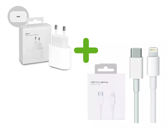 Cargador GENERICO Carga Rapida 20w para iPhone con Cable 1 metro