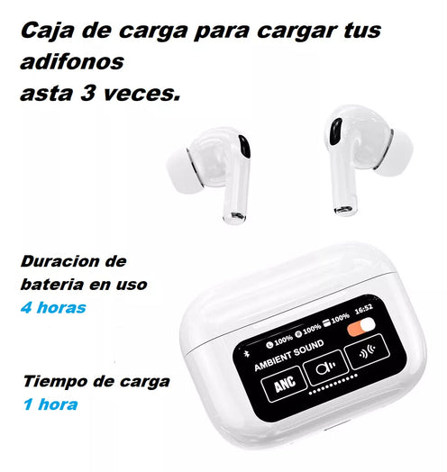 A9pro Auriculares Inalámbricos Con Pantalla Táctil Compatible Con iPhone Android