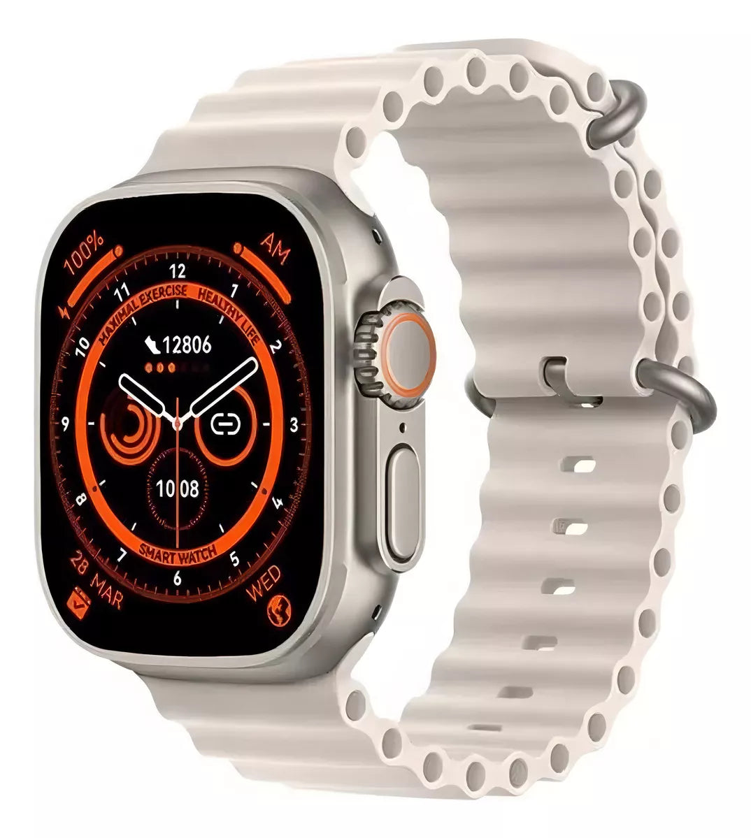 Reloj inteligente Smartwatch T800 Ultra Series con 8 pantallas, 1.99 pulgadas, Android, Bluetooth