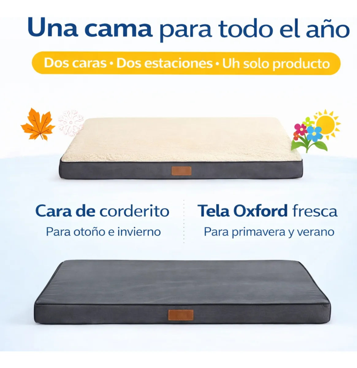 Cama Ortopédica Para Mascotas Invierno/Verano