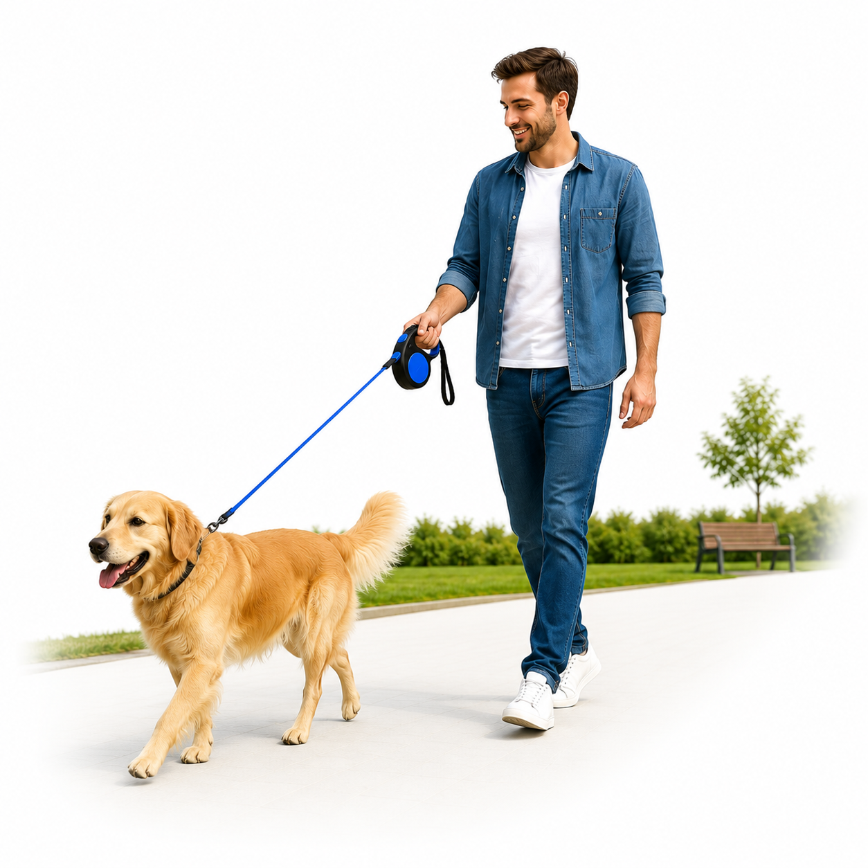 Correa Extensible Retráctil 5m Para Mascotas Perros Y Gatos