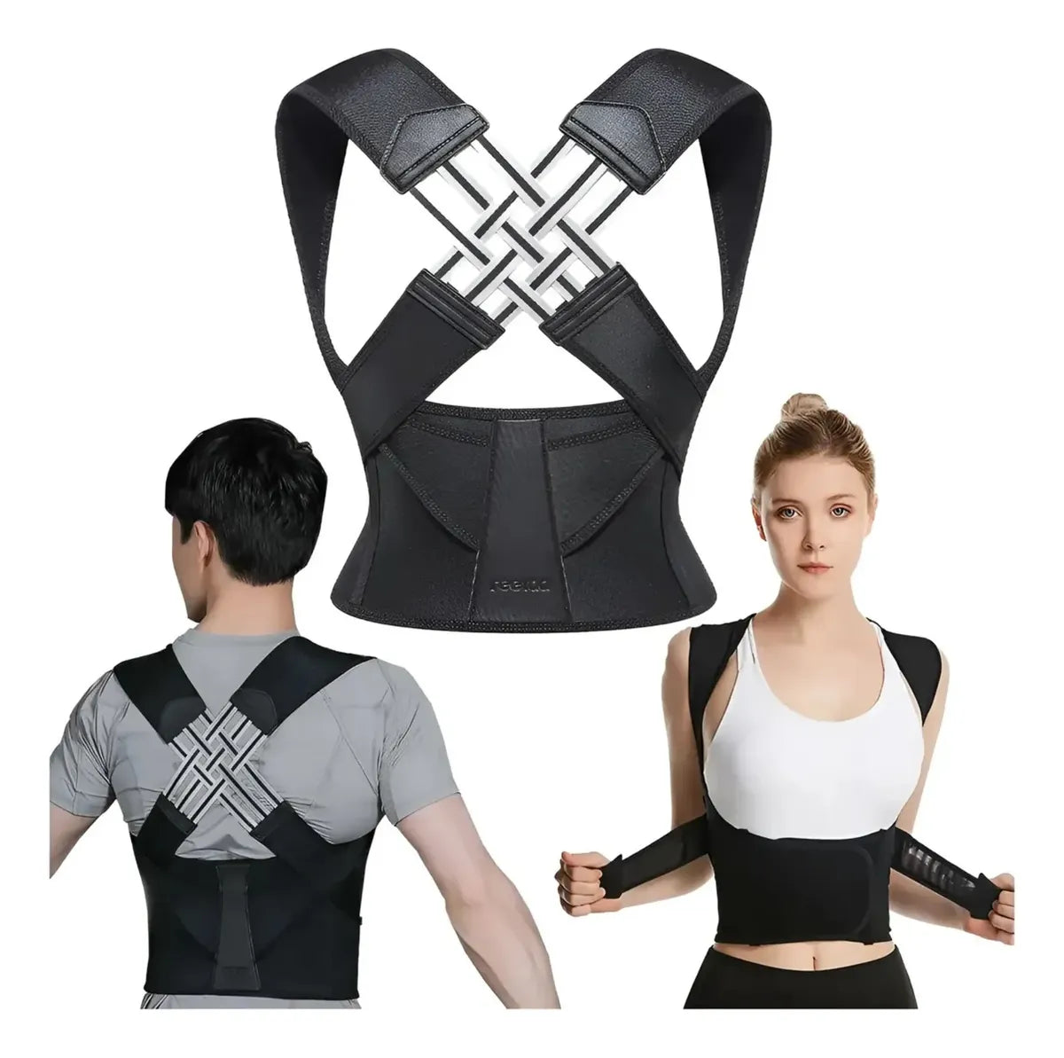 Faja Chaleco Corrector De Postura Soporte Espalda Ajustable