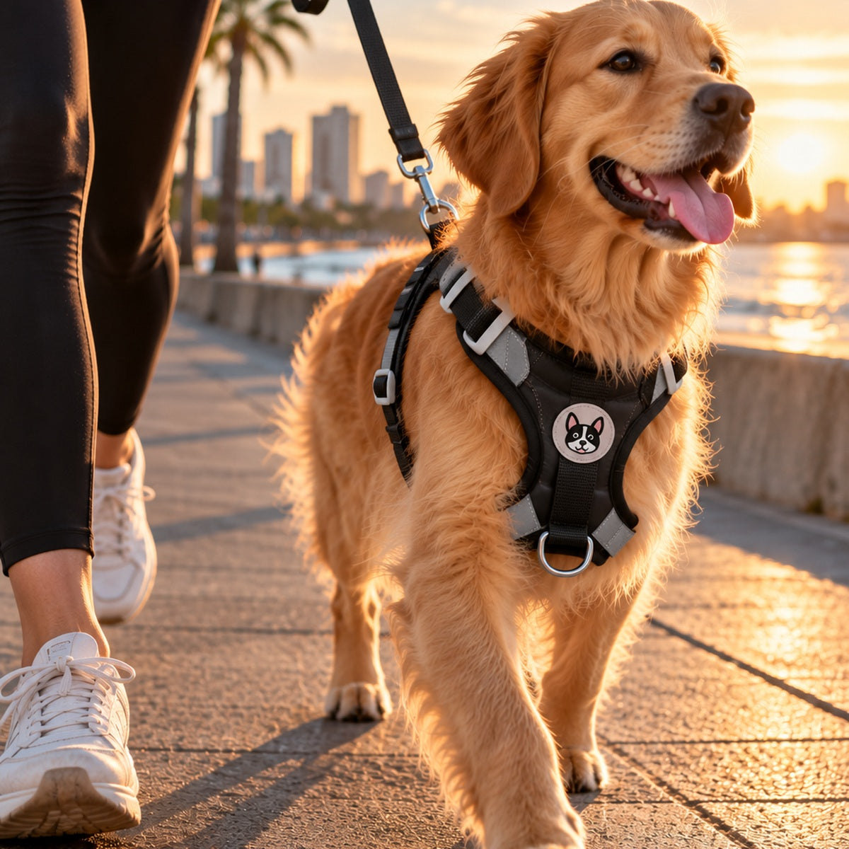 Pechera Ajustable para Perros y Gatos con Correa Incluida