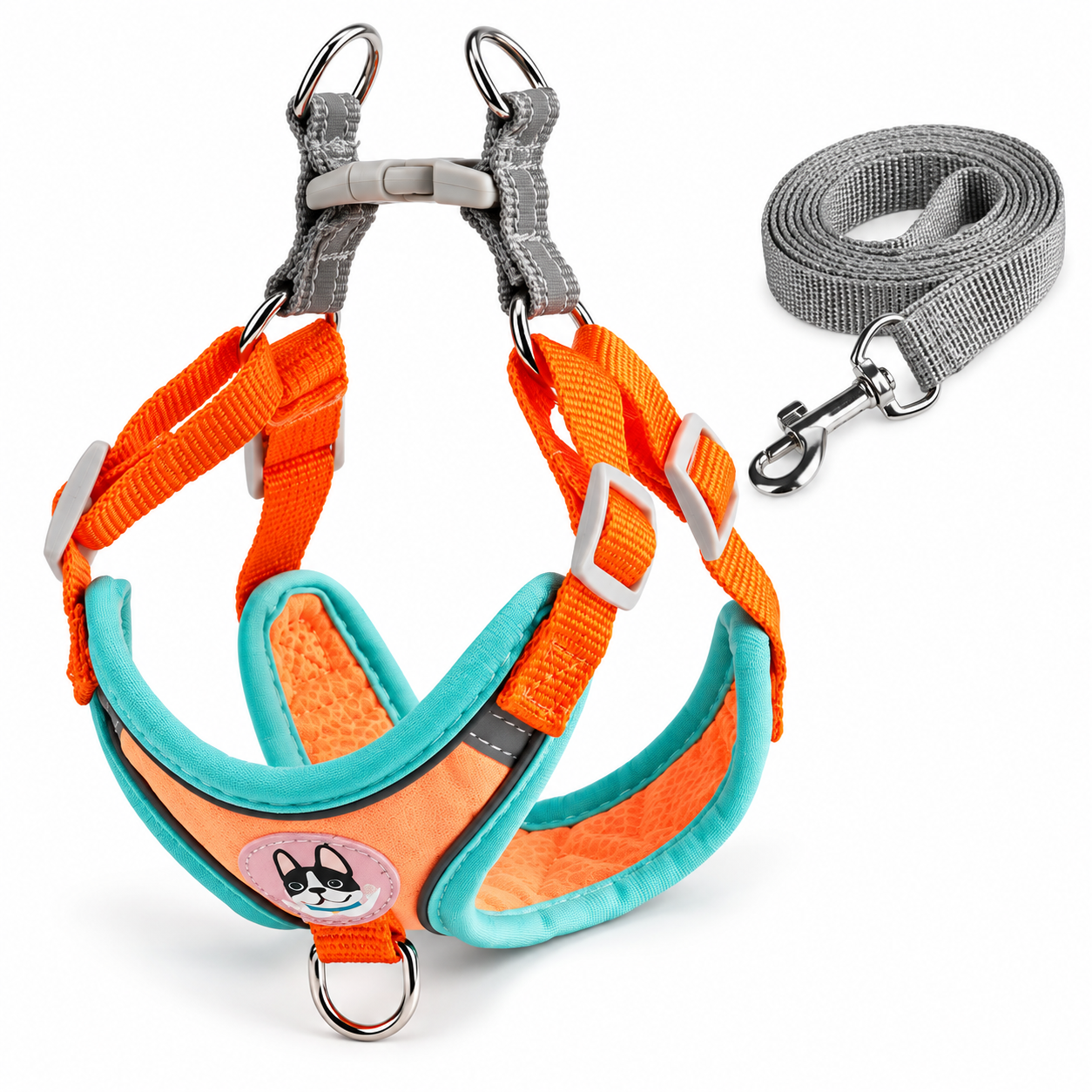 Pechera Ajustable para Perros y Gatos con Correa Incluida