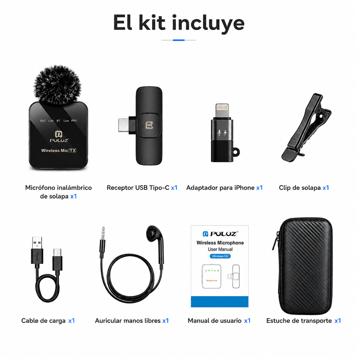 Micrófono Inalámbrico De Solapa Premium Para Iphone y Android