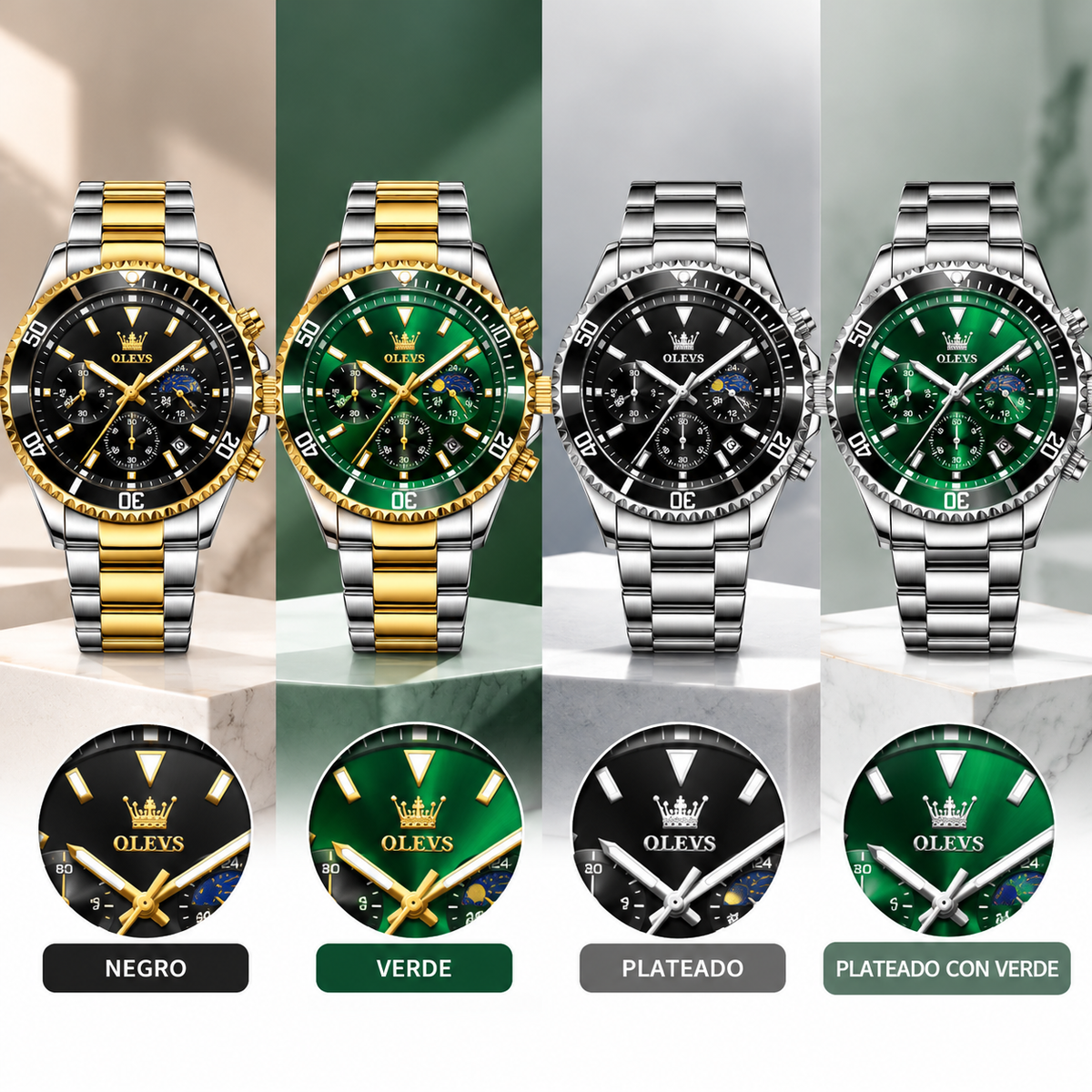 Reloj OLEVS Hombre 2870 – Resistente al Agua