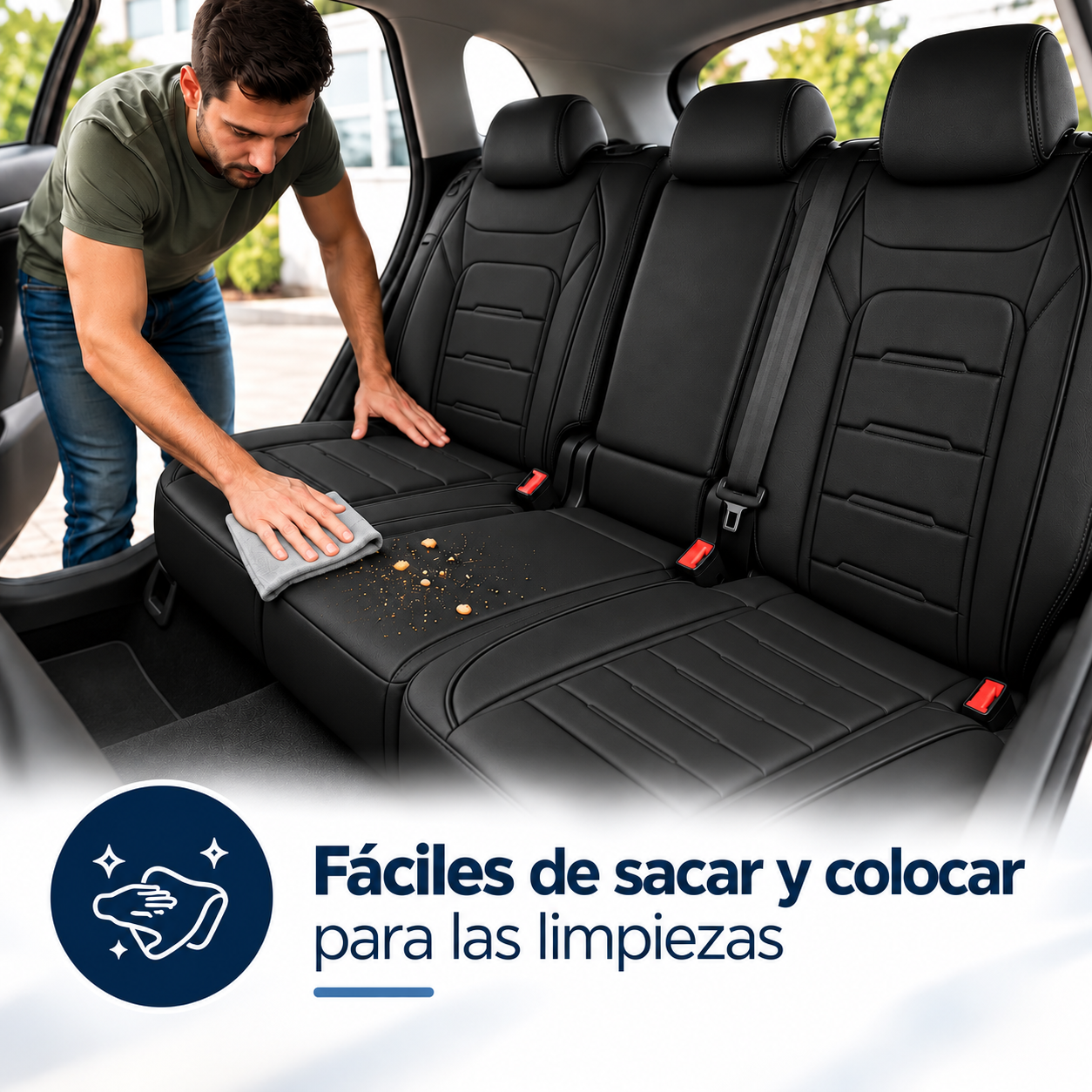Cubreasientos Universales para Auto – Símil Cuero Acolchonado |