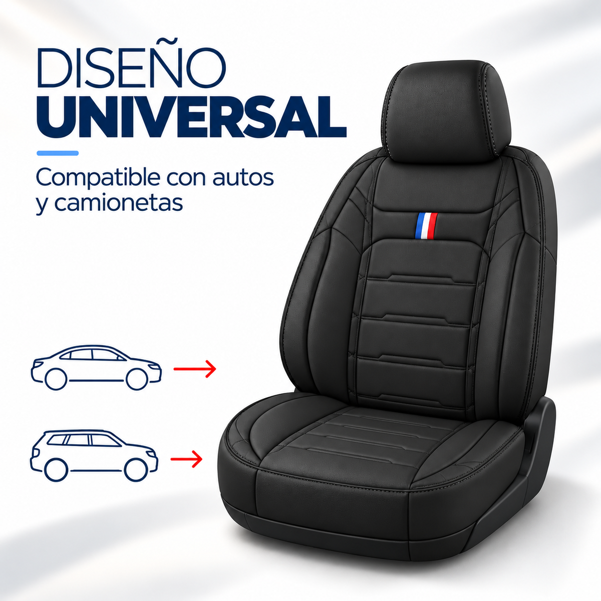 Cubreasientos Universales para Auto – Símil Cuero Acolchonado |