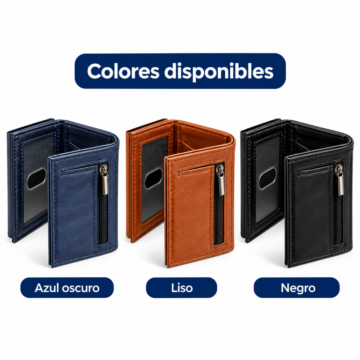Billetera Compacta de Cuero Sintético