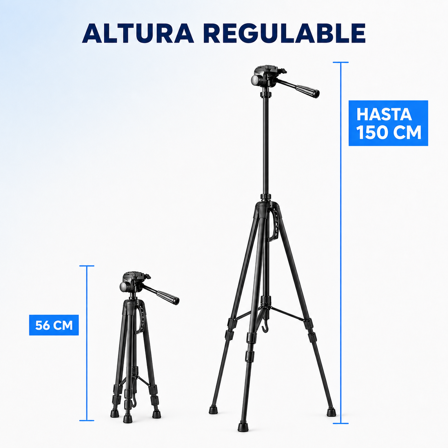 Trípode Profesional WT-3520 150 cm para Cámara y Celular con Control Bluetooth