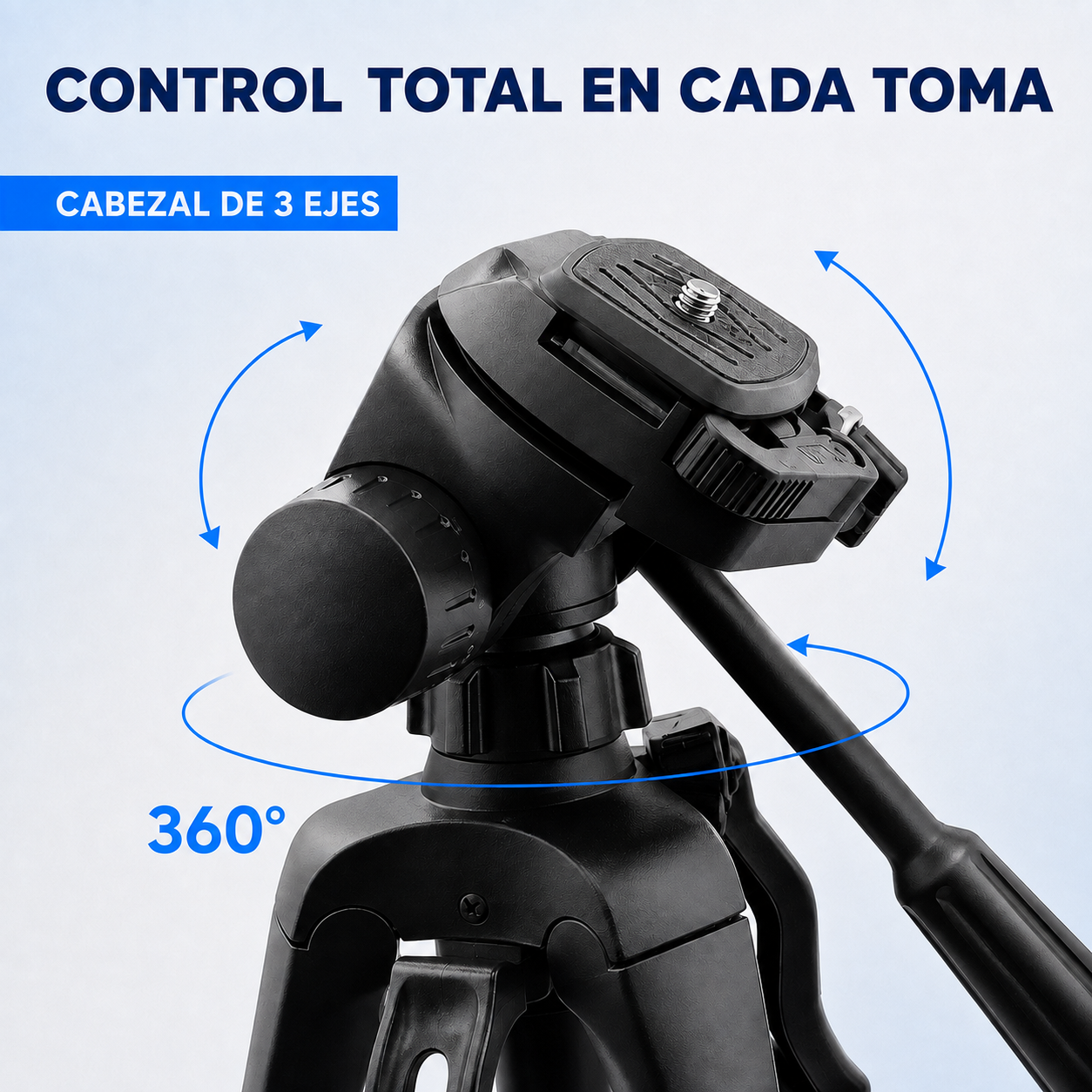 Trípode Profesional WT-3520 150 cm para Cámara y Celular con Control Bluetooth