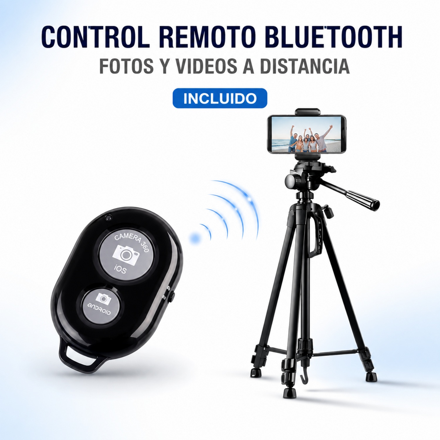 Trípode Profesional WT-3520 150 cm para Cámara y Celular con Control Bluetooth
