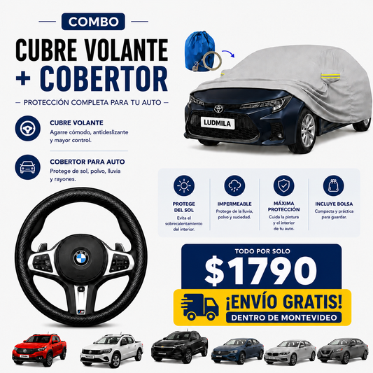 CUBRE VOLANTE  +  COBERTOR IMPERMEABLE ( COMBO 3)