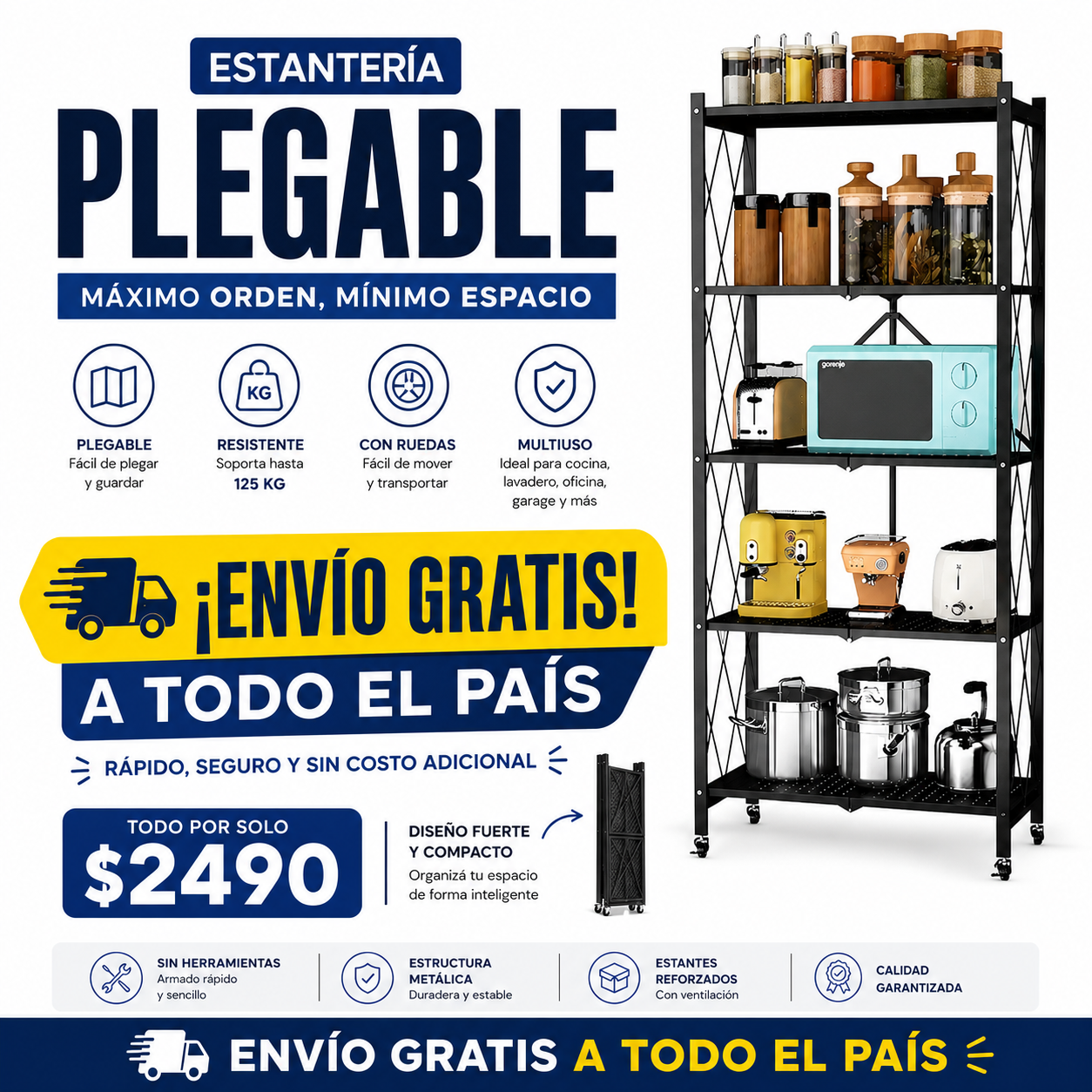 ESTANTERIAS PLEGABLE PROMO ENVIO GRATIS