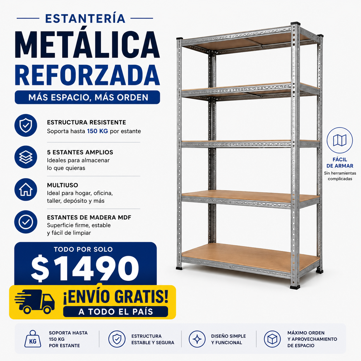 ESTANTERIA METALICA PROMO ENVIO GRATIS