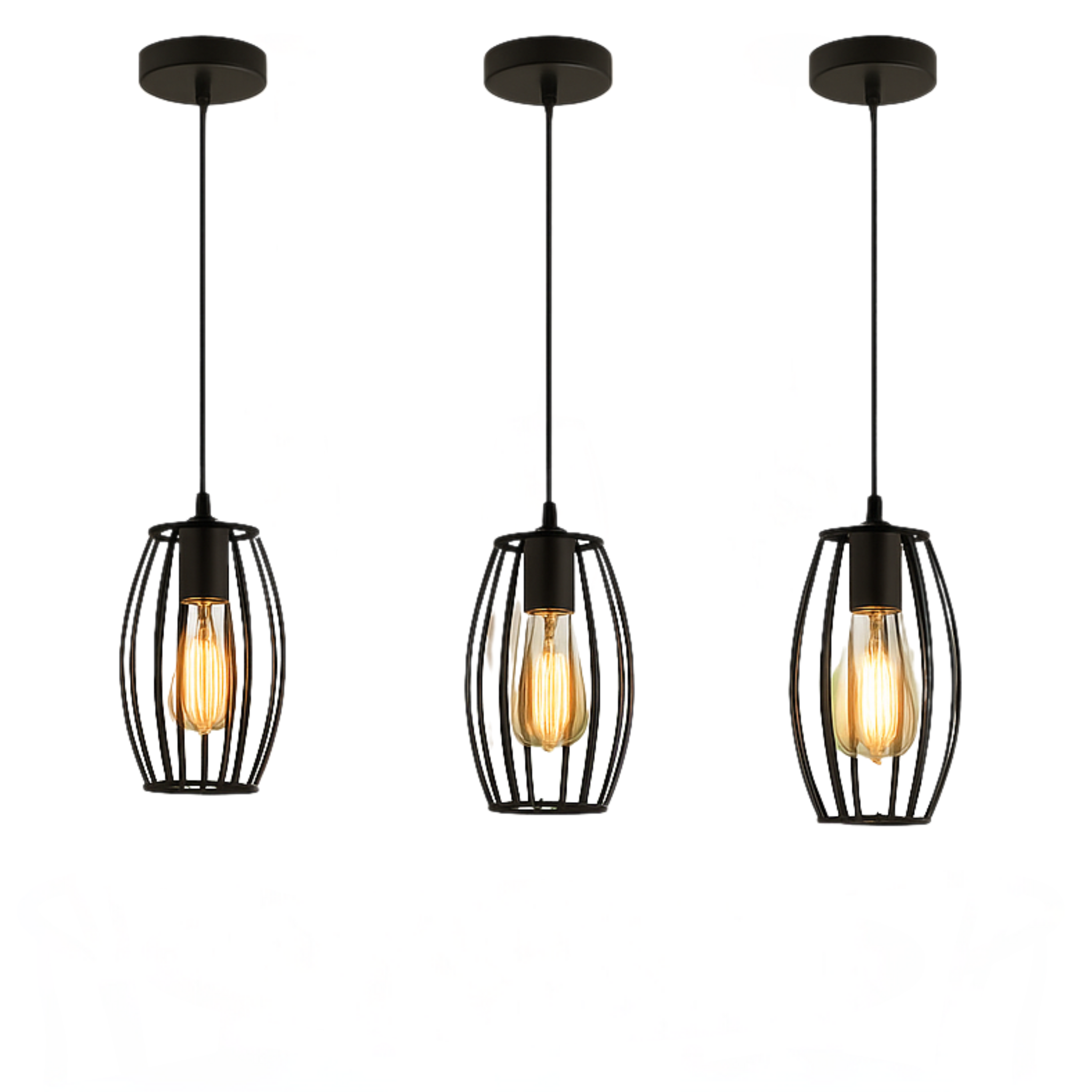 Lámpara Colgante Jaula Rejilla Metal Vintage Retro