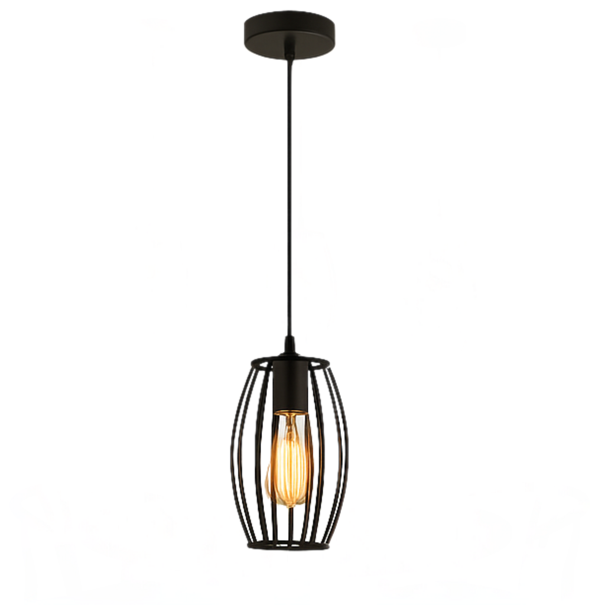 Lámpara Colgante Jaula Rejilla Metal Vintage Retro