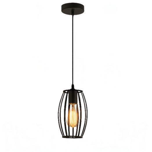 Lámpara Colgante Jaula Rejilla Metal Vintage Retro