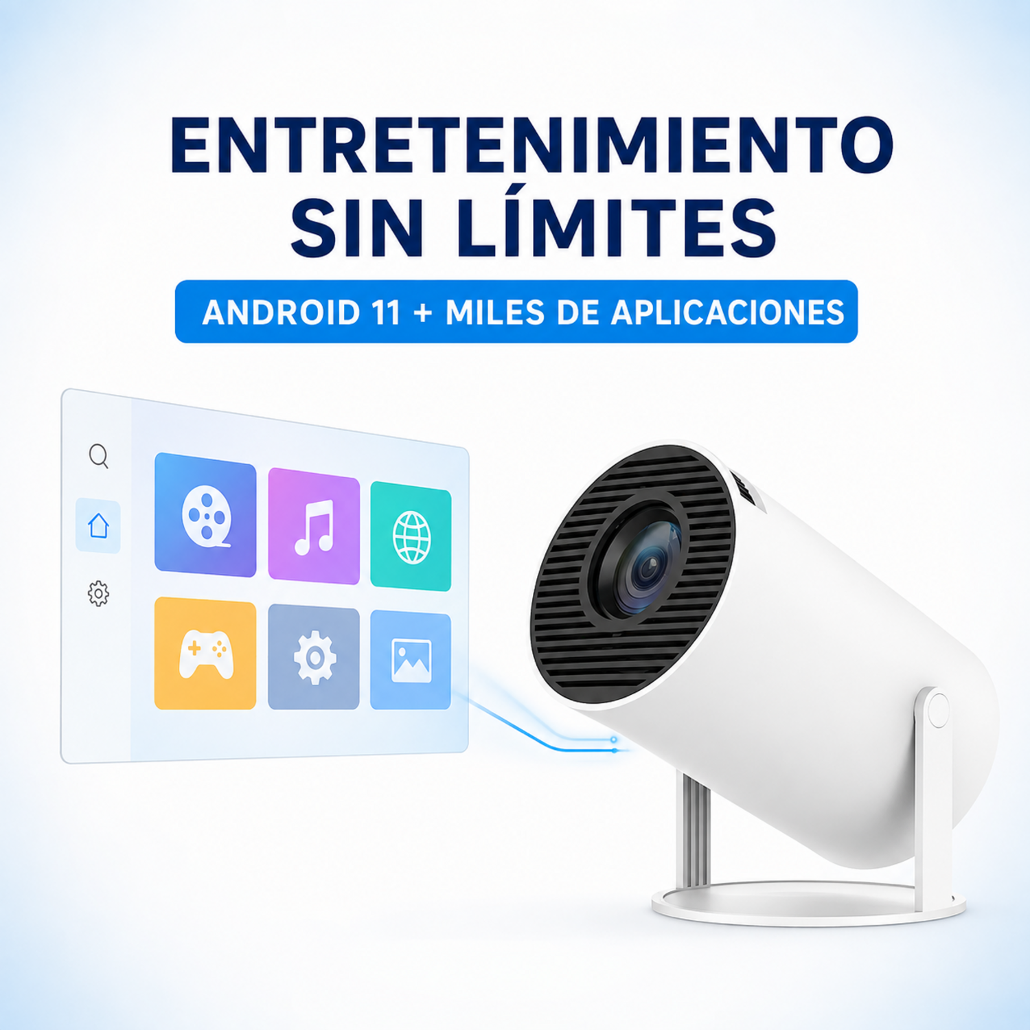 Mini Proyector Smart HY300 Android WiFi Bluetooth 130 Pulgadas