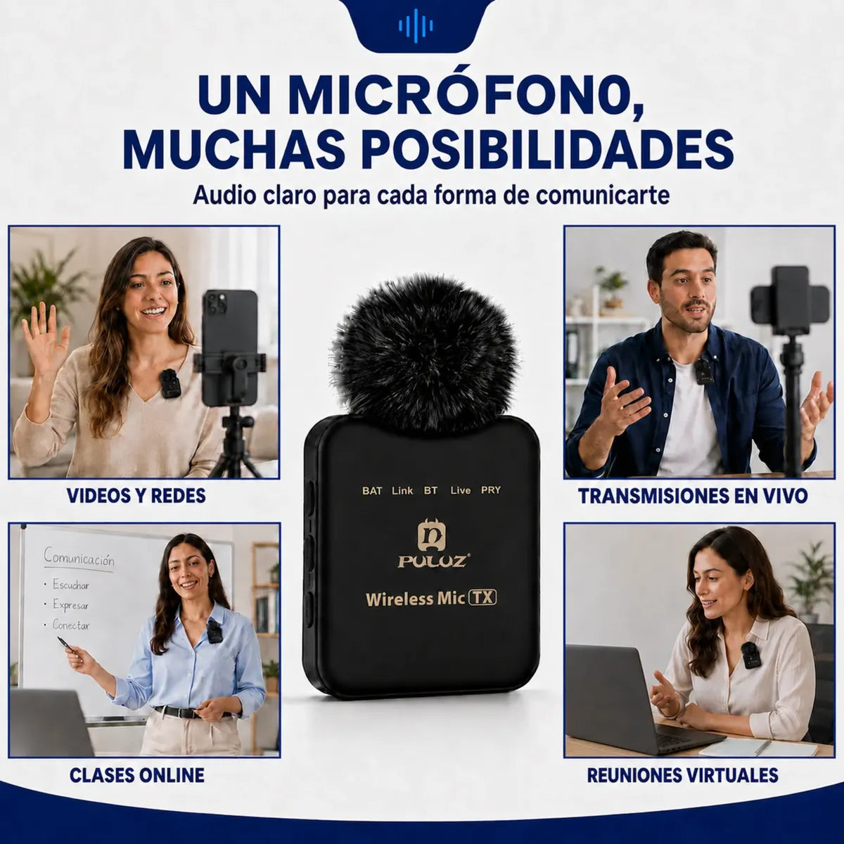 Micrófono Inalámbrico De Solapa Premium Para Iphone y Android
