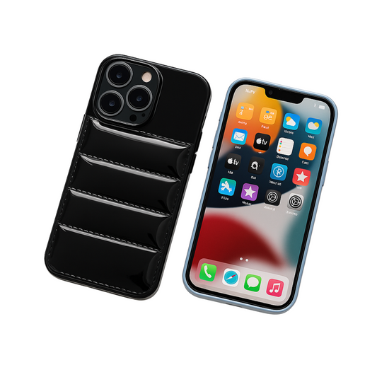 Funda Reforzada Protección para tu Iphone Case Puffer color Negro